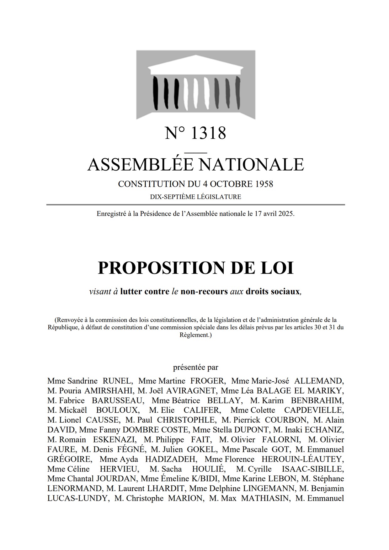 PPL non recours aux droits sociaux