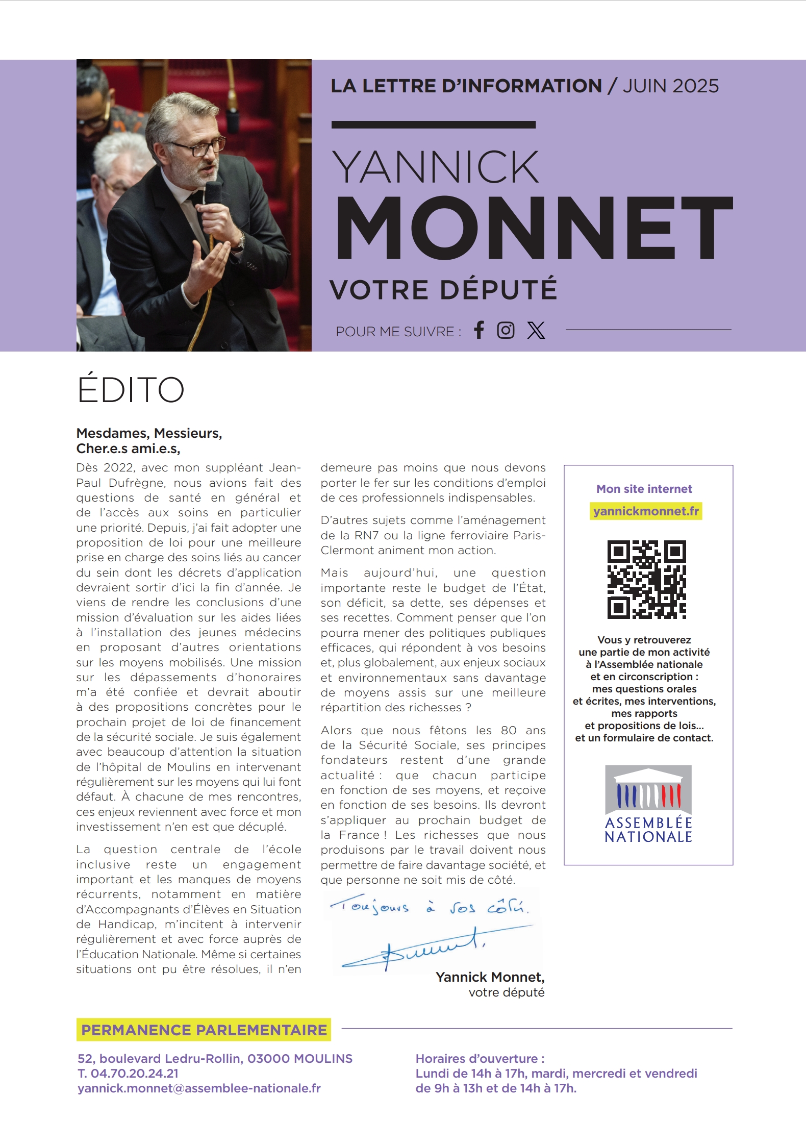 Lettre d'information juin 2025