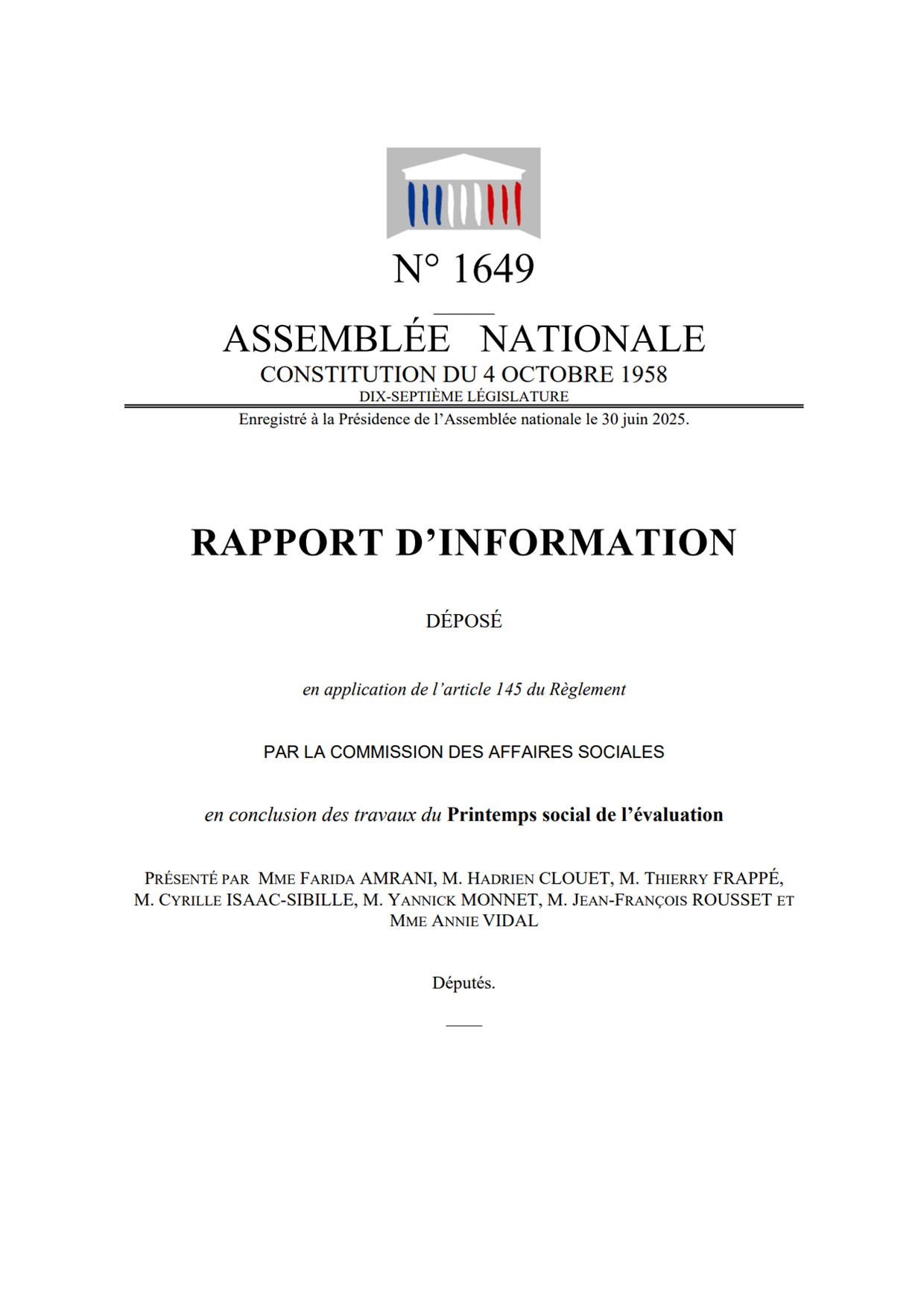 Mission évaluation aides à l'installation des jeunes médecins