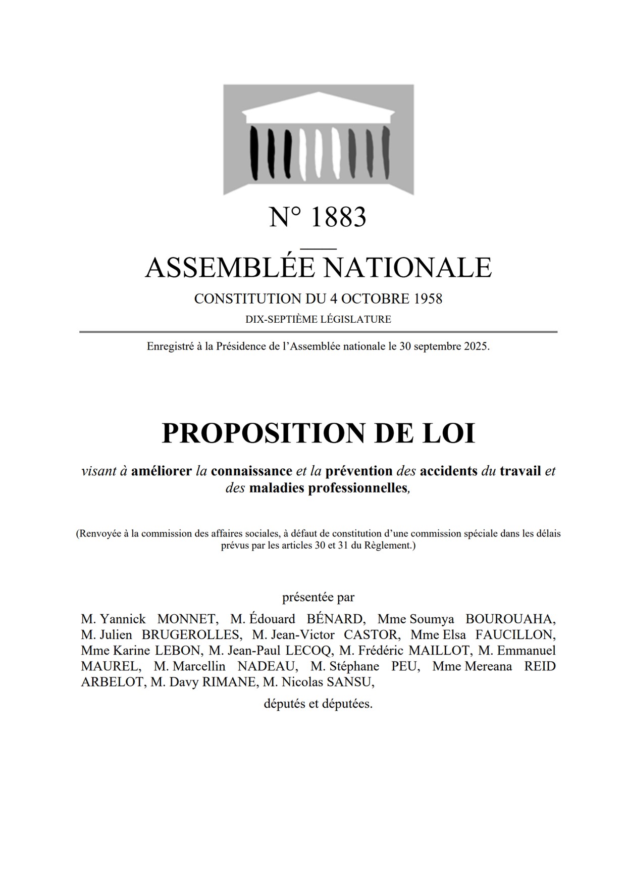 PPL accidents du Travail