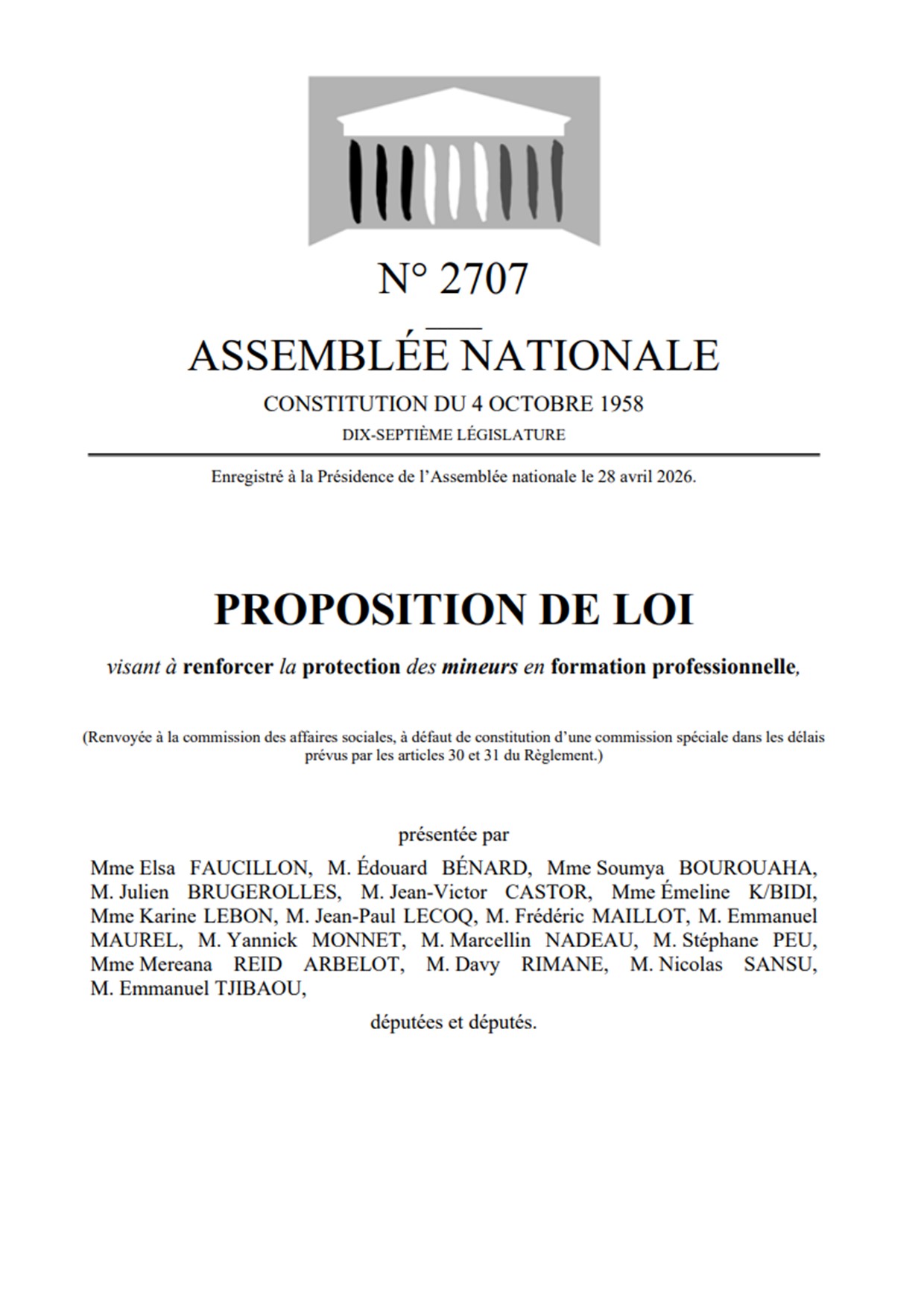 mineurs Rendorcer la protection des mineurs en formation professionnelle